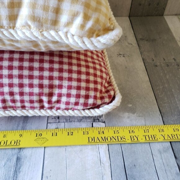 Set of Three Check Gingham Square Pillows Accent Pillows - Picture 5 of 5